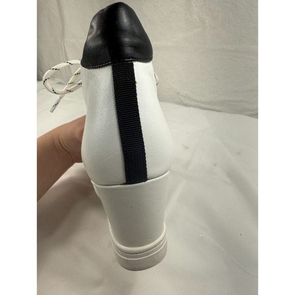 Linea Paolo FINA Ankle Booties wedge sneaker 8.5 M white - Picture 15 of 16